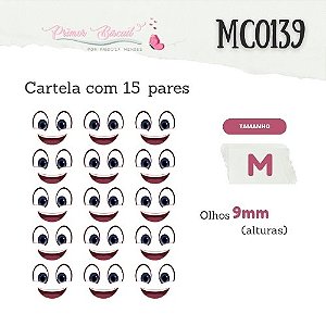 Olhos Adesivos Resinados MC0139