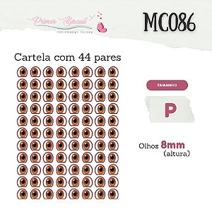 Olhos Adesivos Resinados MC086