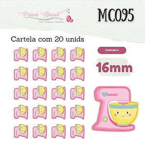 Adesivos Resinados - MC095 - Batedeira Rosa 16mm - Confeitaria - 20 unids