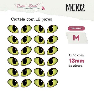 Olhos Adesivos Resinados - MC102 - Olhos de Dragão