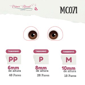 Olhos Adesivos Resinados - MC071