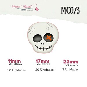 Adesivos Resinados Halloween - MC073 Caveira