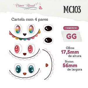 Olhos Adesivos Resinados MC103