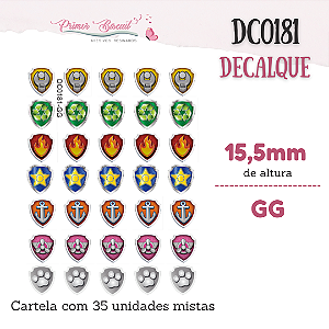 Decalque DC0181 - Símbolos para Cachorrinhos Patrulheiros