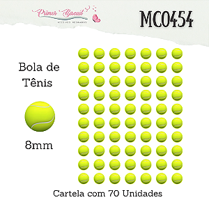 Adesivos Resinados MC0454 - Bola de Tênis -  Círculo com 8mm de diâmetro