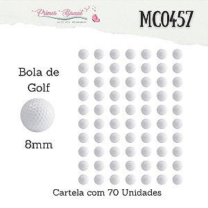 Adesivos Resinados MC0457 - Bola de Golf -  Círculo com 8mm de diâmetro