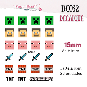Decalque - DC032 - Blocos - Decalque com Fundo Transparente