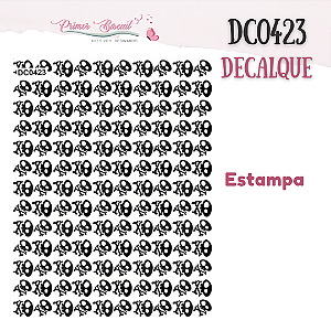 Decalque - DC0423 - com Fundo Transparente - Estampa