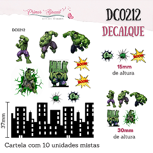 Decalque - DC0212 - Decalque com FUNDO TRANSPARENTE - Heróis