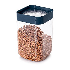 Organizador Pote Plug Quadrado 2000ml Tampa Azul