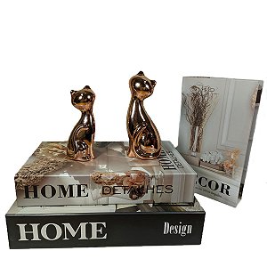 Caixa Livro Decorativo Falso Kit 3 Porta Objetos Decoração