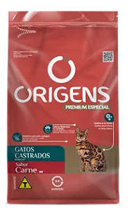 Origens Premium Especial Gatos Adultos Castrados Sabor Carne