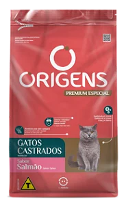 Origens Premium Especial Gatos Adultos Castrados Sabor Salmão