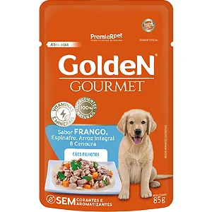 Ração Úmida Premier Pet Golden Gourmet Frango para Cães Filhotes 85G