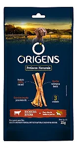 Petisco Natural Origens para Cachorro Bochecha Bovina 15g