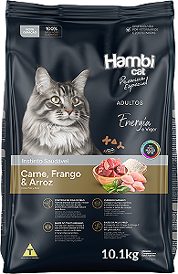 Hambi Gatos Adultos Premium Especial Carne, Frango e Arroz