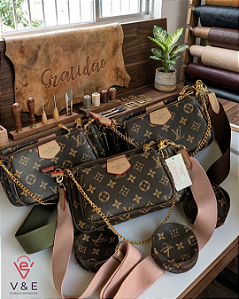 Kit 3 em 1 Bolsa Feminina Estilo Luxo