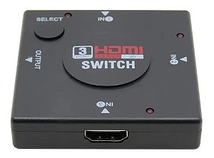 Chaveador Hdmi Switch Tomate 3x1 Full Hd 1080p Uhd Mtv-141