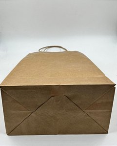 SACOLA PAPEL KRAFT DELIVERY TAMANHO M C/ 100 UND - LISO (NATURAL)