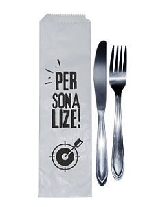 SACO TALHER PERSONALIZADO PAPEL MONO BRANCO 17X28 C/ 10.000