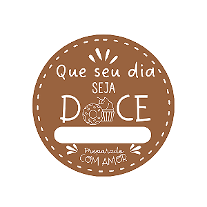 DOCE - ETIQUETA LACRE DELIVERY 5 CM - MARROM