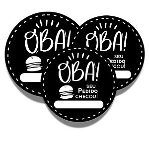 400 Etiquetas Lacre Delivery Lanche OBA