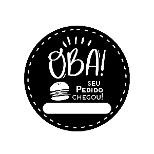 ETIQUETAS LACRE DELIVERY LANCHE C/ 400 - OBA