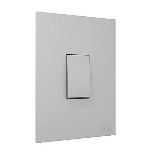Conj. Interruptor Paralelo Recta Prata Fosco Blux
