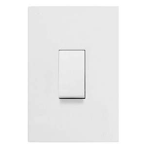 Conj. Interruptor Simples Recta Branco Fosco Blux