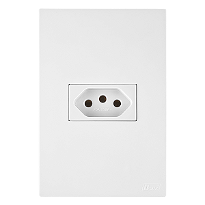 Conjunto Tomada 20A Recta Branco Fosco Blux