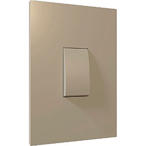 Conj. Interruptor Paralelo Recta Areia Fosco Blux