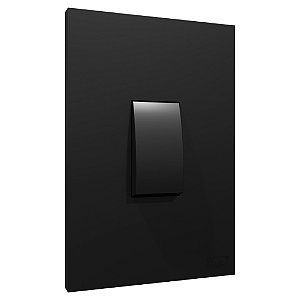 Conj. Interruptor Paralelo Recta Preto Fosco Blux
