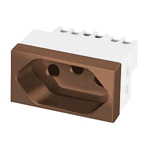 Módulo Tomada 10A Recta Corten Fosco Blux