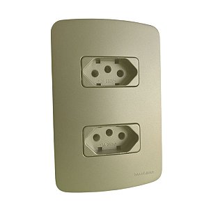 Conj. Tomada Dupla 10a + 20a B3 Pérola Margirius