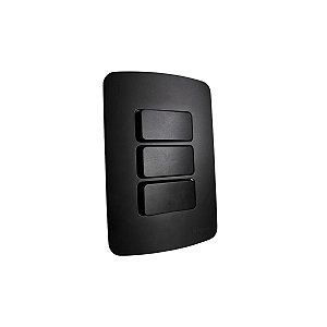 Conj. Interruptor Triplo Simples B3 Ebony Margirius
