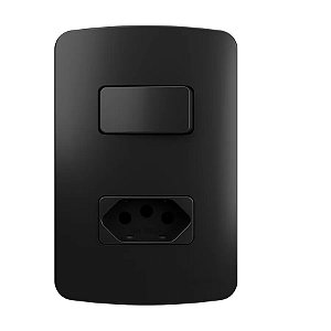 Conj. Interruptor Paralelo + Tomada 20a B3 Ebony Margirius
