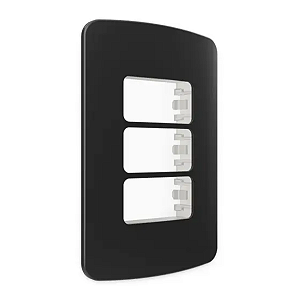 Placa 3 Modulos 4x2 B3 Ebony Margirius