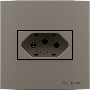 Tomada 10a Móveis Sleek Argila Margirius