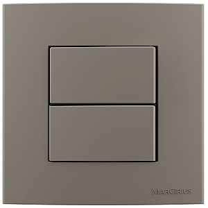 Interruptor Duplo Simples Móveis Sleek Argila Margirius