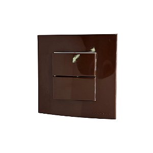 Conj. Interruptor Duplo Simples Sleek Marrom Móveis Margirius