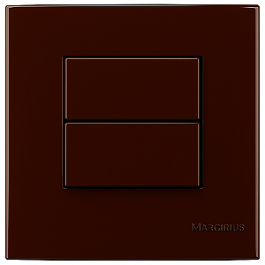 Interruptor Duplo Simples Sleek Marrom Móveis Margirius