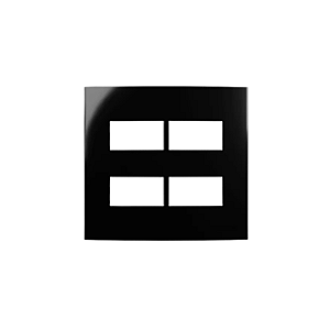 Placa 4 Modulos 4x4 Sleek Ebony Preto Margirius
