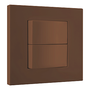 Conj. Interruptor Duplo Paralelo Mobili Recta Corten Fosco Blux