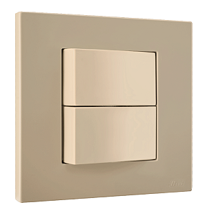 Conj. Interruptor Duplo Paralelo Mobili Recta Areia Fosco Blux