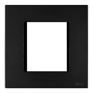 Placa 2 Modulos Mobili Recta Preto Fosco Blux