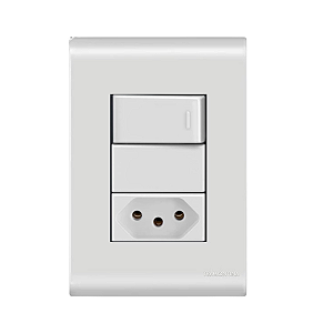 Conjunto Interruptor Paralelo + Tomada 20A Liz Branco Tramontina