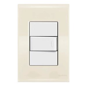 Conjunto Interruptor Simples Liz Bege Tramontina