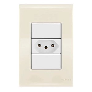 Conjunto Tomada 20A Liz Bege Tramontina