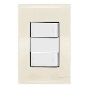 Conjunto Interruptor Duplo Paralelo Liz Bege Tramontina