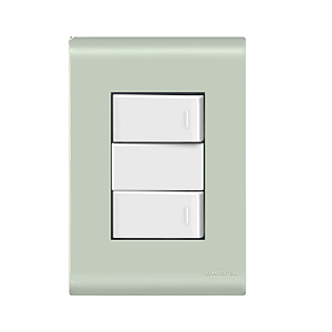 Conjunto Interruptor Duplo Simples Liz Verde Ardósia Tramontina